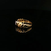 22K Gold, Emerald-Cut CZ Sparkle
