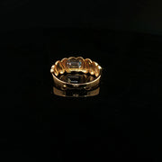 22K Gold, Emerald-Cut CZ Sparkle