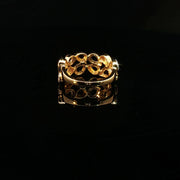22K Gold, Sparkling Round CZ Array