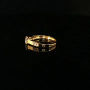 22K Gold Solitaire with Brilliant CZ