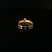 22K Gold Solitaire with Brilliant CZ
