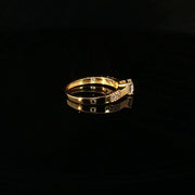 22K Gold Solitaire with Brilliant CZ