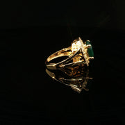 Semi-Precious Emerald, Timeless 22K Gold