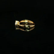 22K Yellow Gold CZ Solitaire Ring