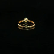 22K Yellow Gold CZ Solitaire Ring