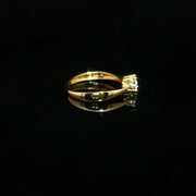 22K Yellow Gold CZ Solitaire Ring