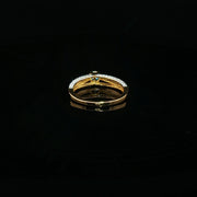 22K Gold Multi-Stone Ring with Round CZ Center & CZ Sides