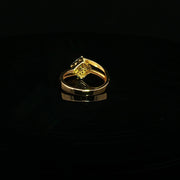 22K Gold Multi-Stone Ring with Square CZ Center