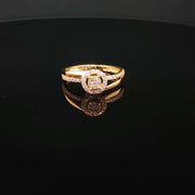 Halo of Brilliance in 22K Gold
