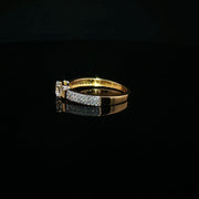 22K Yellow Gold Multi-Stone Ring with Round Brilliant Cubic Zirconia