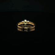 22K Yellow Gold Multi-Stone Ring with Round Brilliant Cubic Zirconia