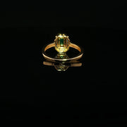 22K Gold Brilliance, Radiant-Cut Emerald