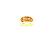 Yellow Gold Ring with Round Cut American Diamond