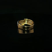 22K Yellow Gold Multistone Ring with Round Cut Cubic Zirconia