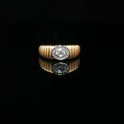 Oval brilliance, timeless style in 22k Gold