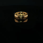 Infinity captured in radiant 22k gold CZ ring