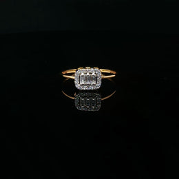 Luxury Redefined: Round & Baguette CZ in 22K Gold