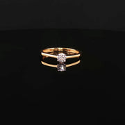 22K Gold Solitaire with Brilliant CZ