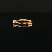 22K Gold Solitaire with Brilliant CZ