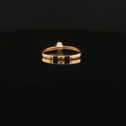 22K Gold Solitaire with Brilliant CZ