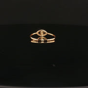 22K Gold Evil Eye Ring