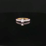 Double-Line CZ in 22K Gold—Timeless Sparkle