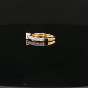 Double-Line CZ in 22K Gold—Timeless Sparkle