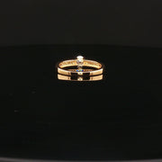 Double-Line CZ in 22K Gold—Timeless Sparkle