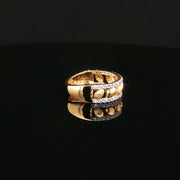 Satin-Finish 22K Gold with Brilliant CZ