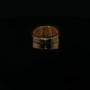 Yellow Gold Ring with Round Cut American Diamonds