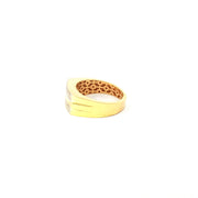 Yellow Gold Ring with Round American Diamonds