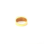 Yellow Gold Ring with Round American Diamonds