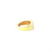 Yellow Gold Ring with Round American Diamonds