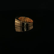 Yellow Gold Ring with Round American Diamonds