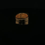 Yellow Gold Ring with Round American Diamonds