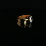 Yellow Gold Ring with Round American Diamonds