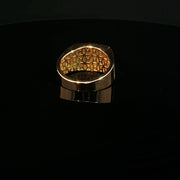 Yellow Gold Signet Ring with Square Cut Diamond