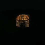Yellow Gold Multistone Ring with American Diamonds Featuring Lord Ram