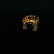 Yellow Gold Ring with Round Cut American Diamonds