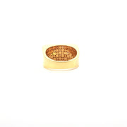 Yellow Gold Ring with Round Cut American Diamonds