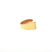 Yellow Gold Ring with Round Cut American Diamonds