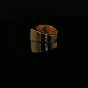 Yellow Gold Ring with Round Cut American Diamonds