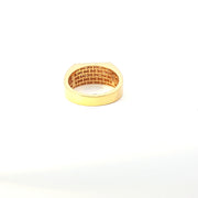 Yellow Gold Multistone Ring with Round American Diamonds