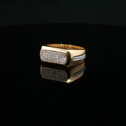 Yellow Gold Multistone Ring with Round American Diamonds