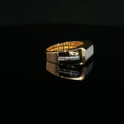 Yellow Gold Multistone Ring with Round American Diamonds