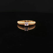Sophisticated Style, Princess-Cut CZ in 22K Gold
