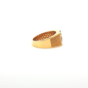 Yellow Gold Signet Ring Featuring Lord Shiva’s Trishul Design