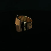 Yellow Gold Signet Ring Featuring Lord Shiva’s Trishul Design