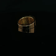 Yellow Gold Signet Ring Featuring Lord Shiva’s Trishul Design