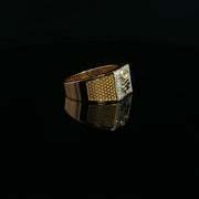 Yellow Gold Signet Ring Featuring Lord Shiva’s Trishul Design